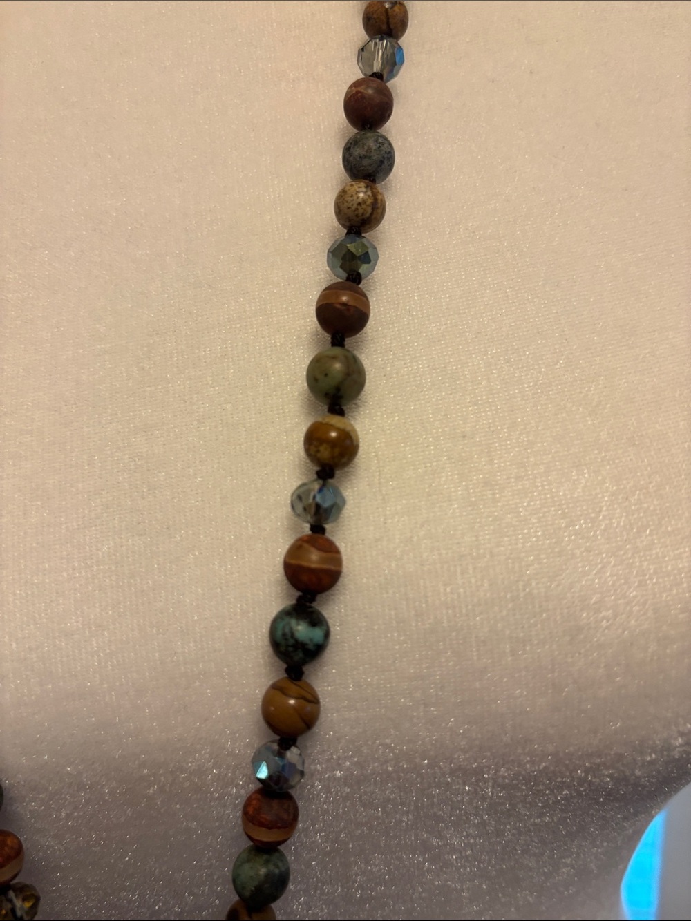 Handcrafted Rose Pendant Beaded Necklace - Picture 3 of 8